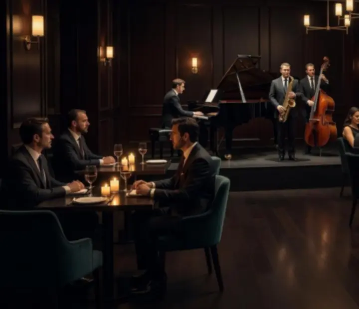 Wieczór z nastrojową muzyką na żywo w eleganckiej restauracji